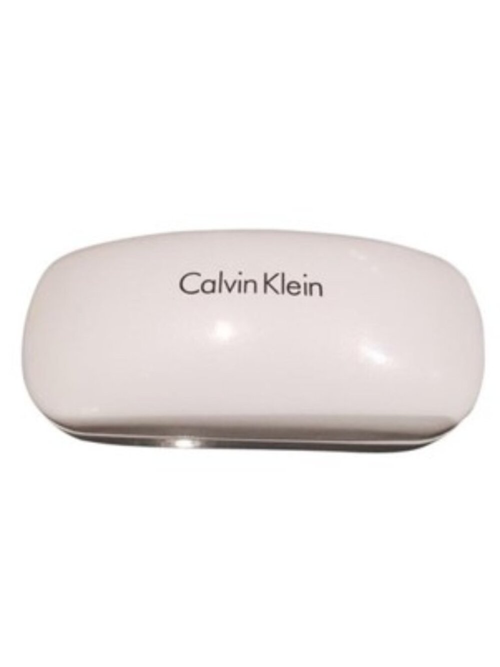 Calvin Klein White Clamshell Hard Case Sunglass / Eyeglass Case